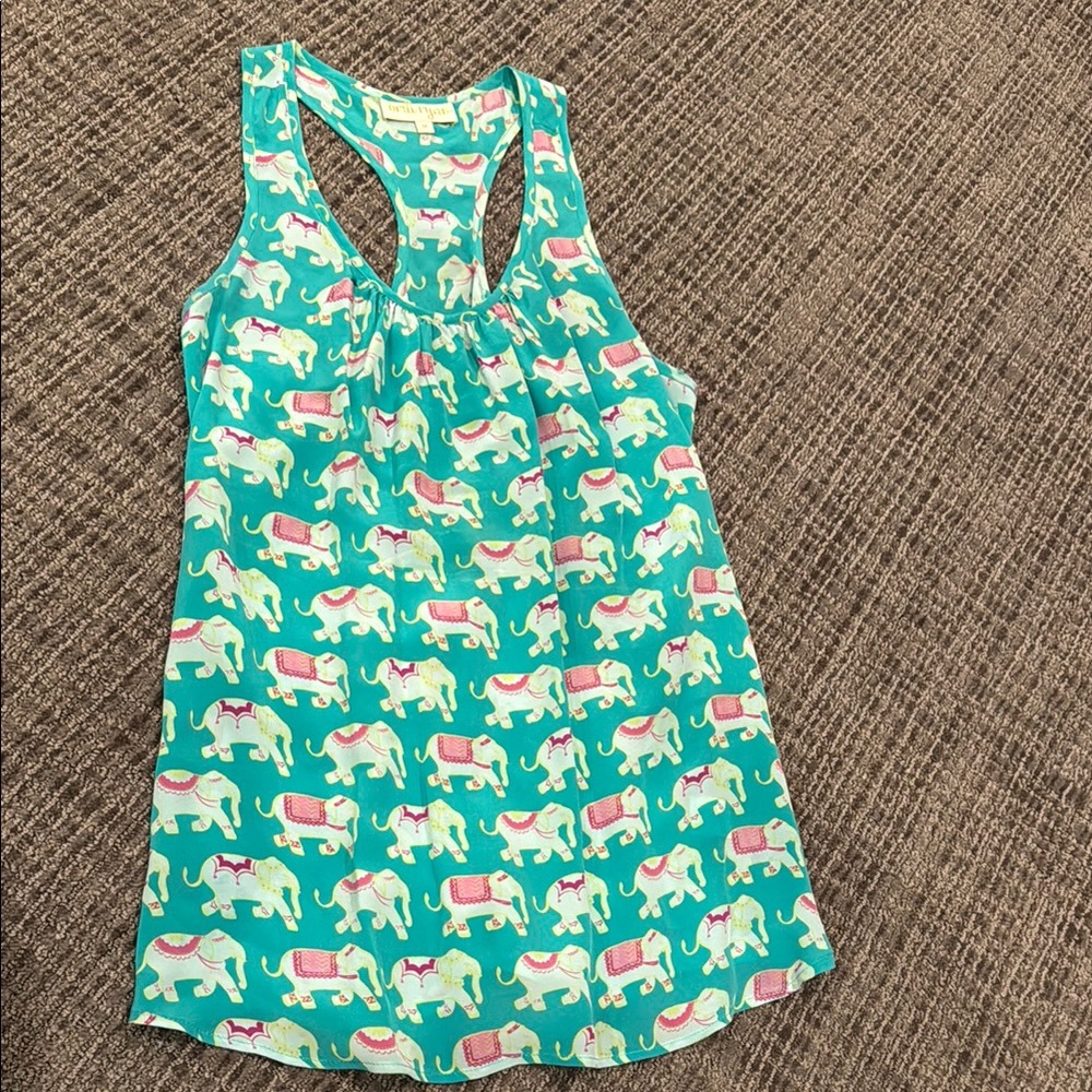 Britt Ryan Elephant Print Tank Top
